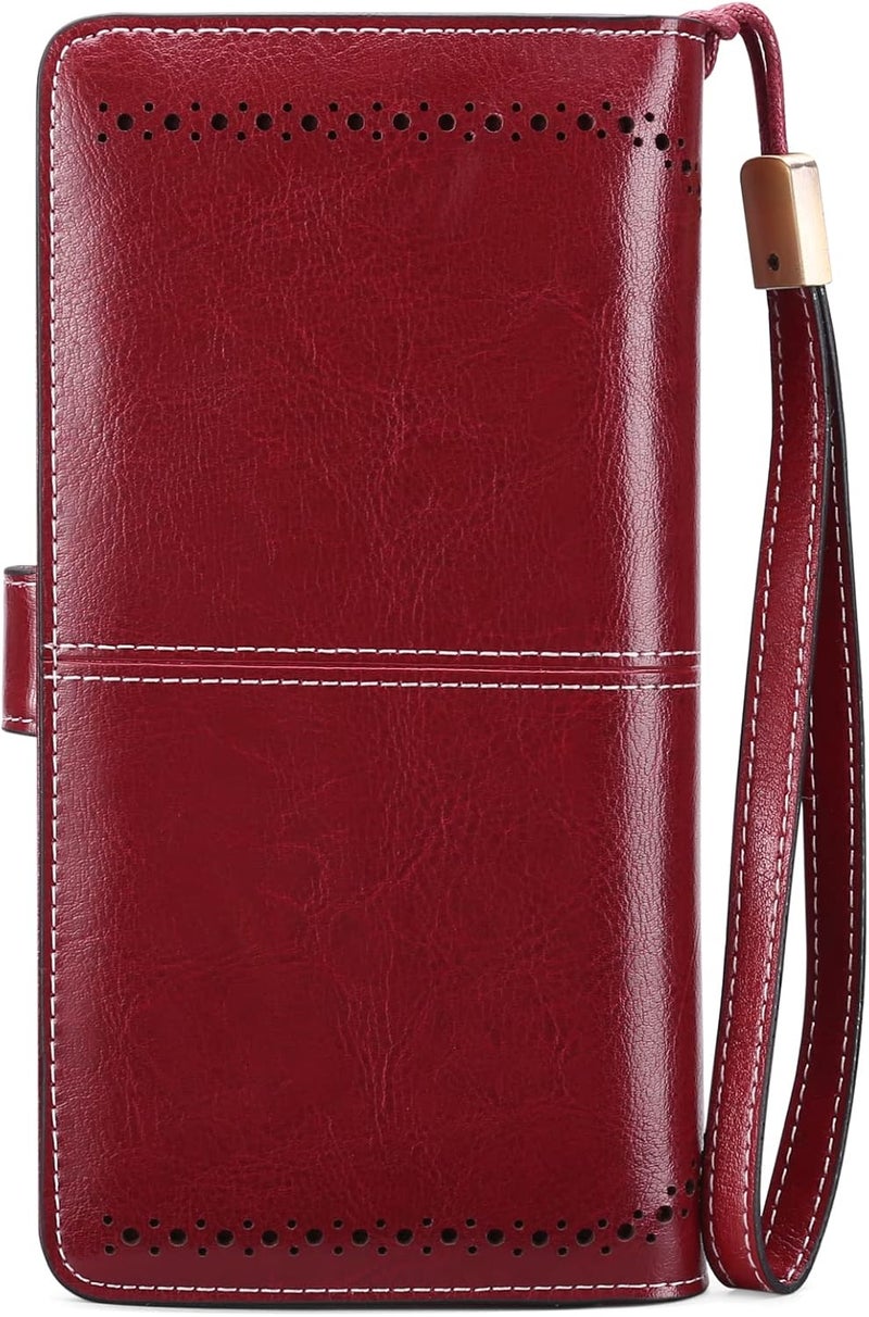 SENDEFN Wallets for Women Leather Credit Card Holder with RFID Blocking Large Capacity Wristlet | with RFID Blocking, Large Capacity, Wristlet, with RFID Blocking, Large Capacity, Wristlet - Image 5